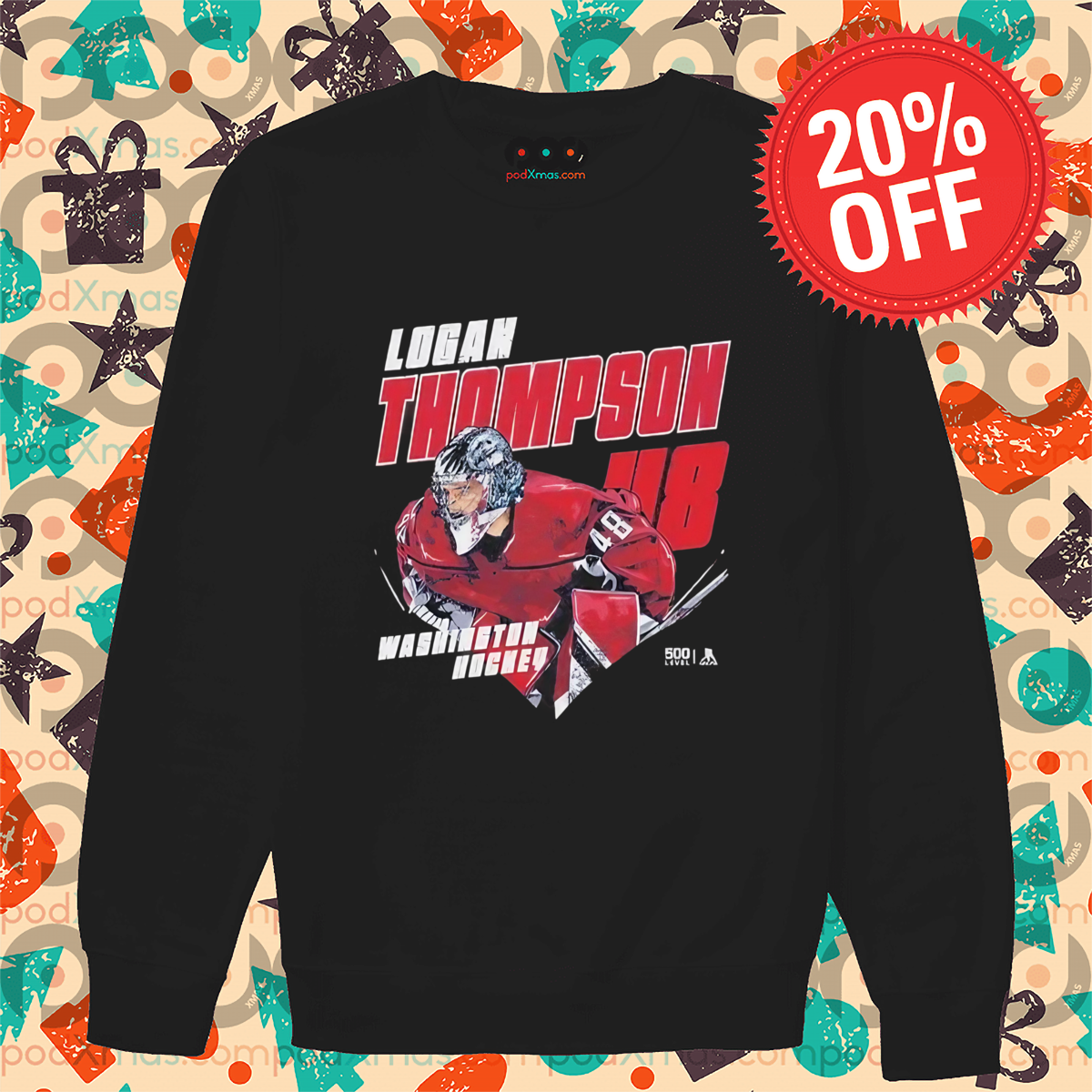 Logan Thompson Washington Hockey Diamond Shirt