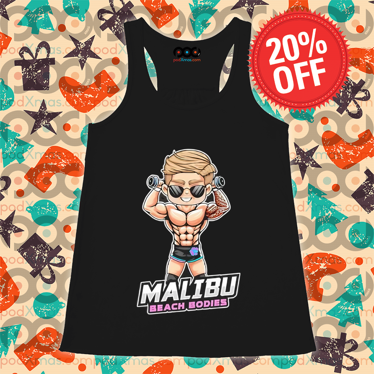 Malibu Beach Bodies Cartoon Shirt