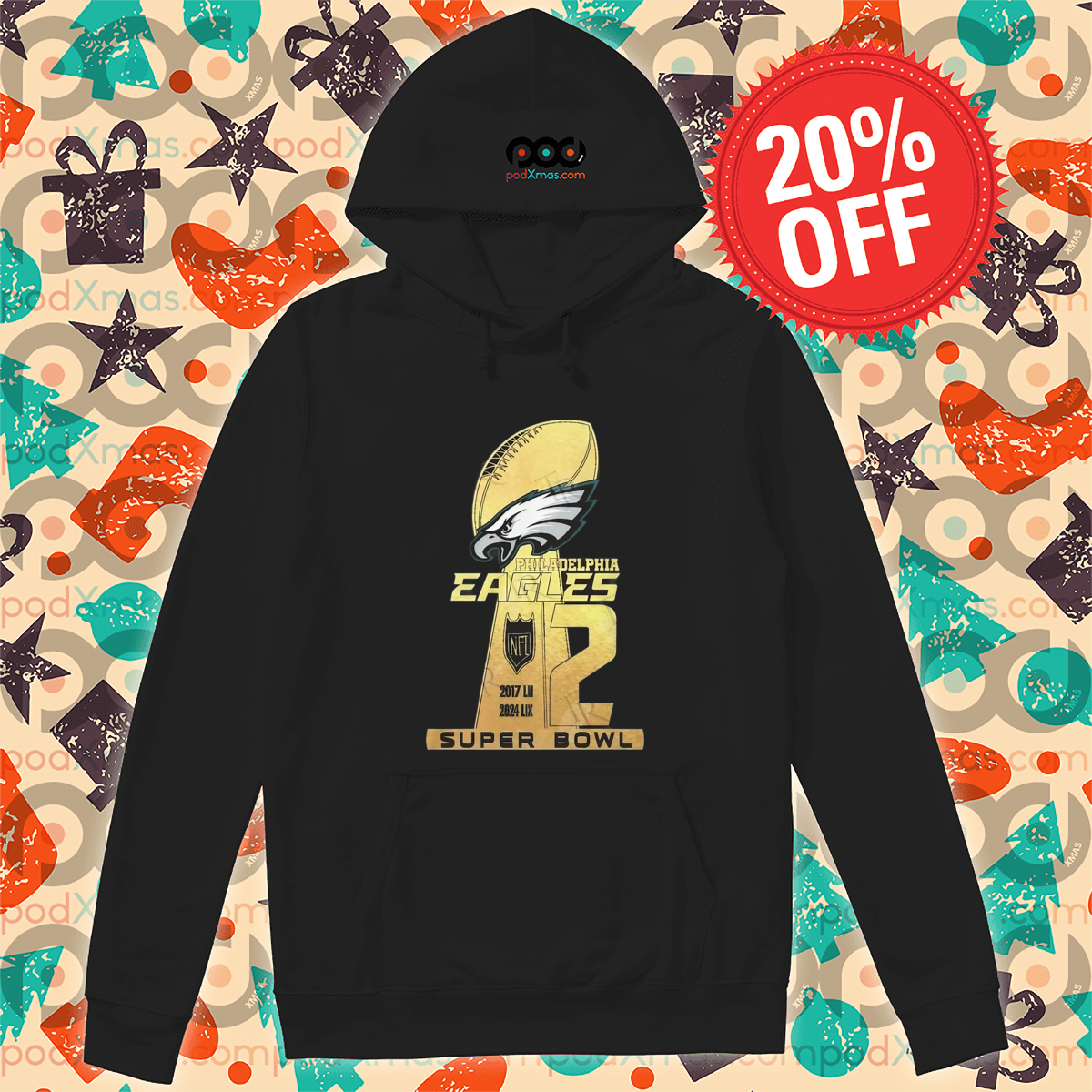 Philadelphia Eagles 2 Super Bowl 2017 2024 Shirt