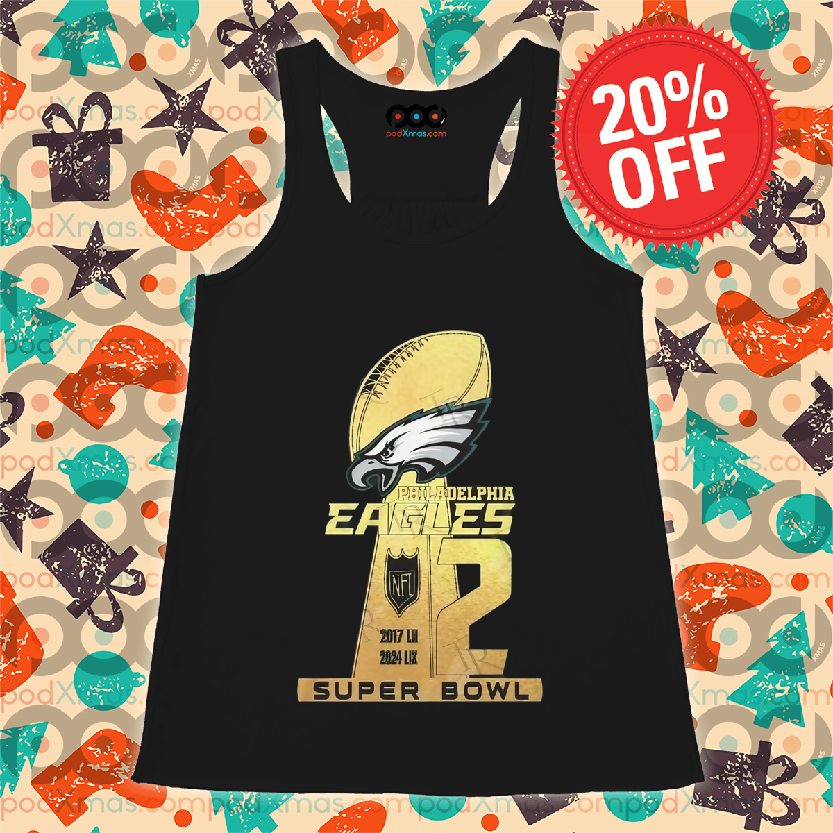 Philadelphia Eagles 2 Super Bowl 2017 2024 Shirt