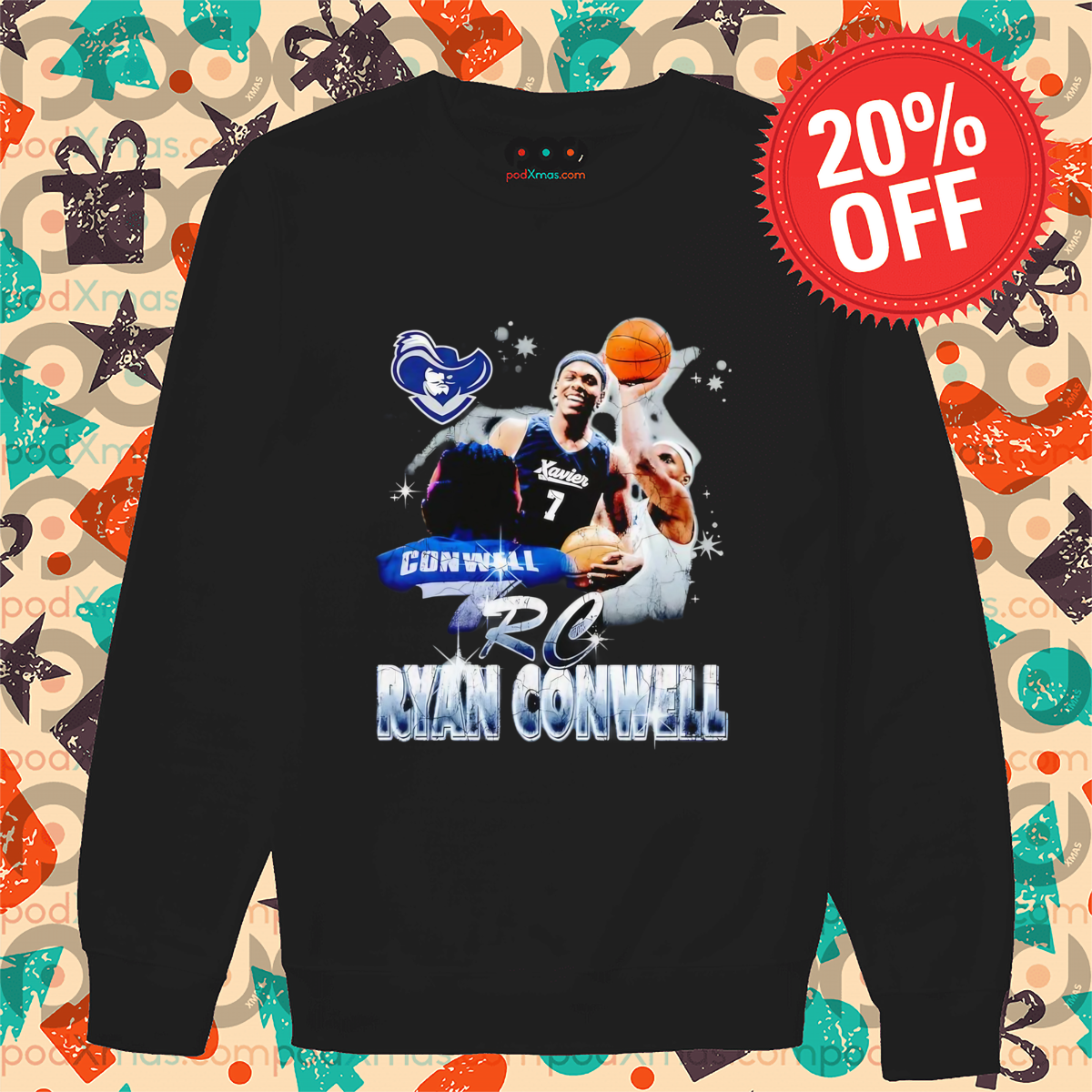 Ryan Conwell Xavier Musketeers 90s Shirt