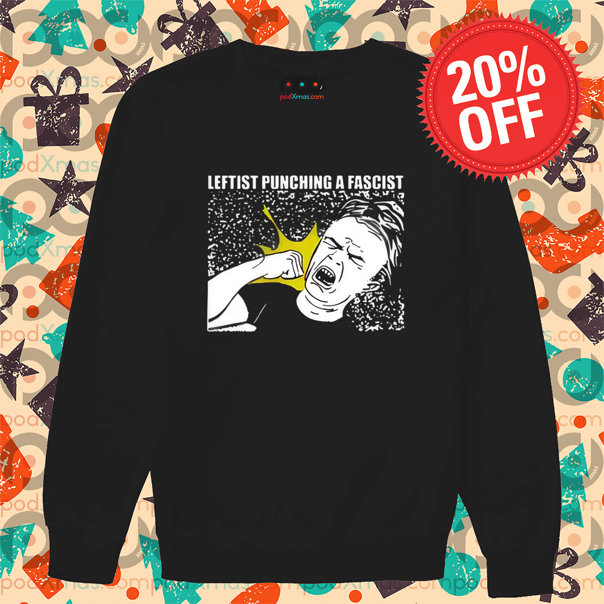 Self Punching Leftist Punching A Fascist Shirt