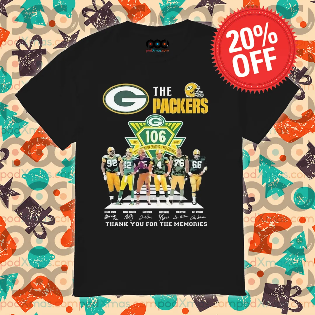 The Green Bay Packers 106th Thank You For The Memories 1925 2025 Signatures Shirt