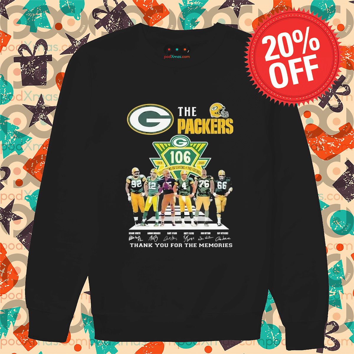 The Green Bay Packers 106th Thank You For The Memories 1925 2025 Signatures Shirt