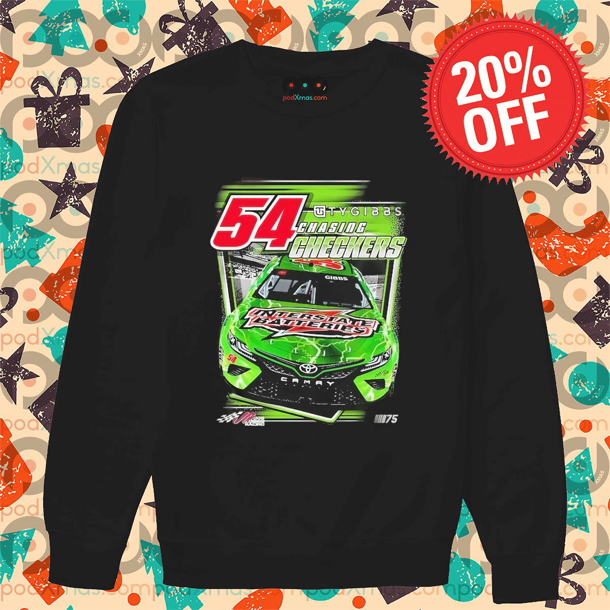 Ty Gibbs Joe Gibbs Racing Team Collection Interstate Batteries Dominator Shirt