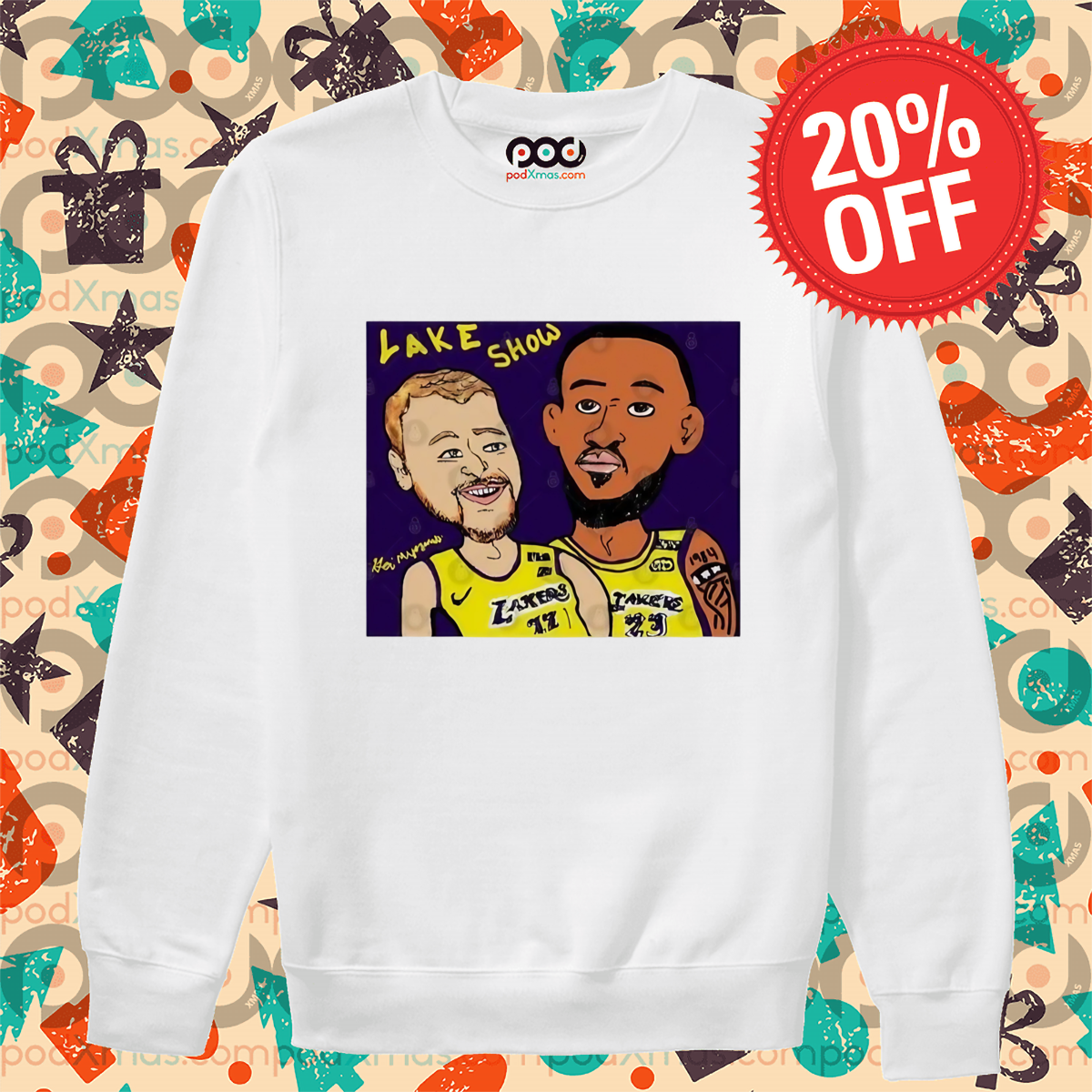Laker Show LeBron James and Luka Doncic Shirt