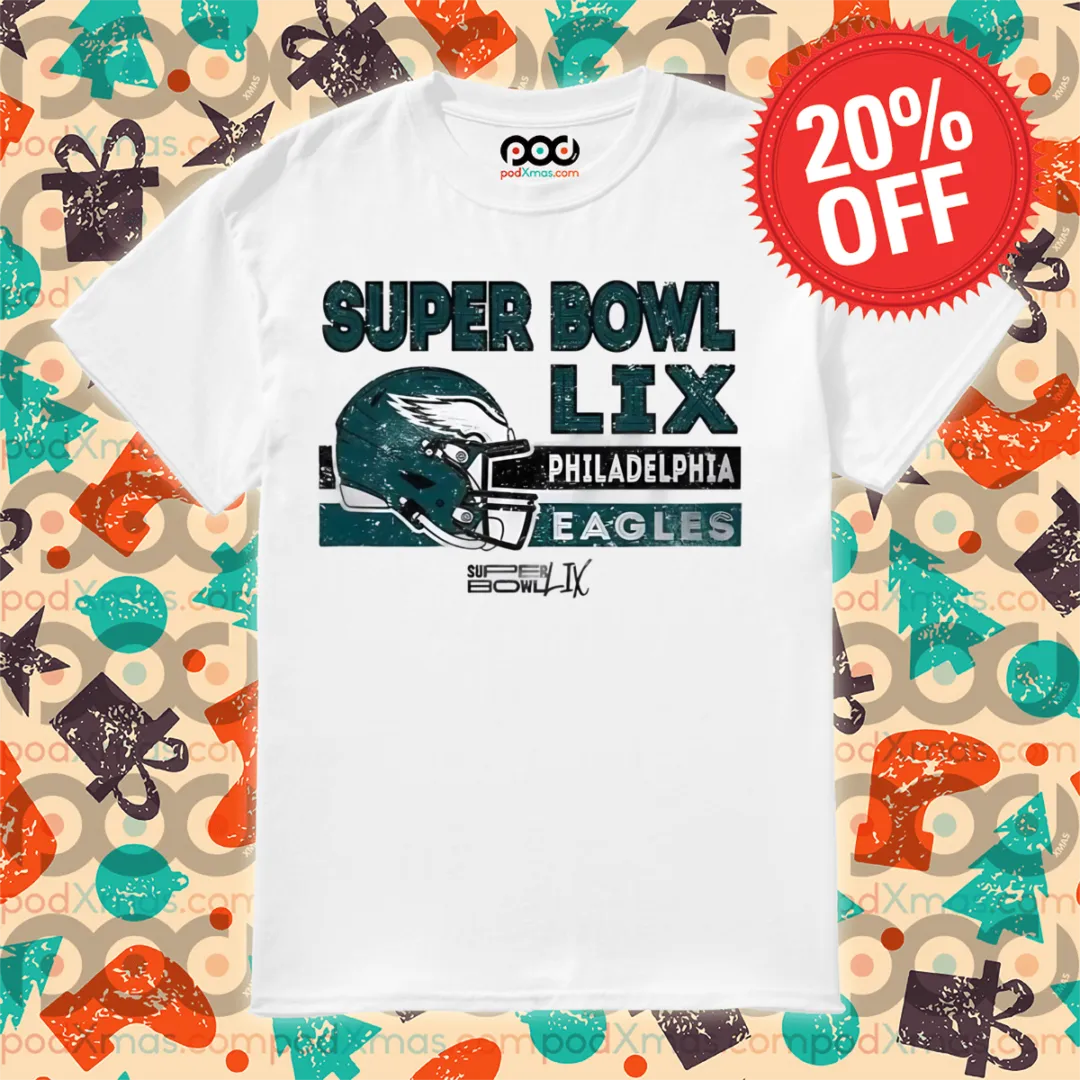 Philadelphia Eagles 2024 Super Bowl Helmet Shirt