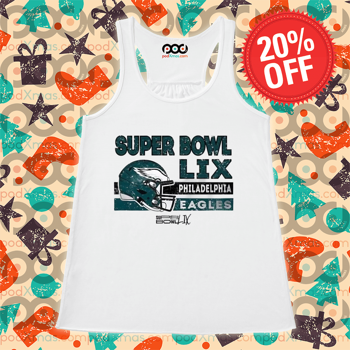 Philadelphia Eagles 2024 Super Bowl Helmet Shirt