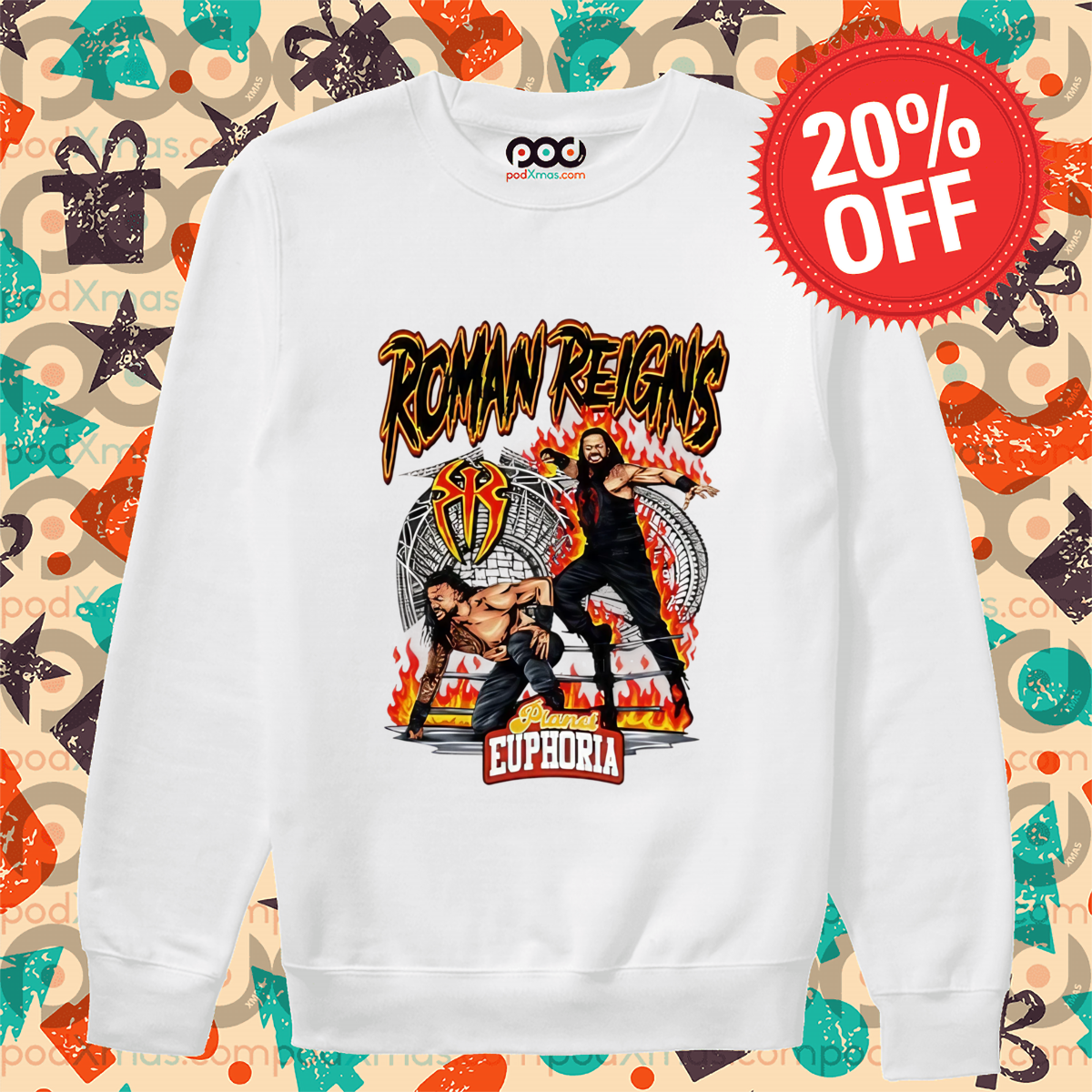 Roman Reigns WWE Player Collage Shirt