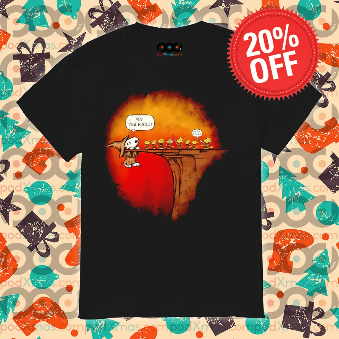 Snoopy and Woodstock Fly You Fools The Grey Beagle Peanut shirt