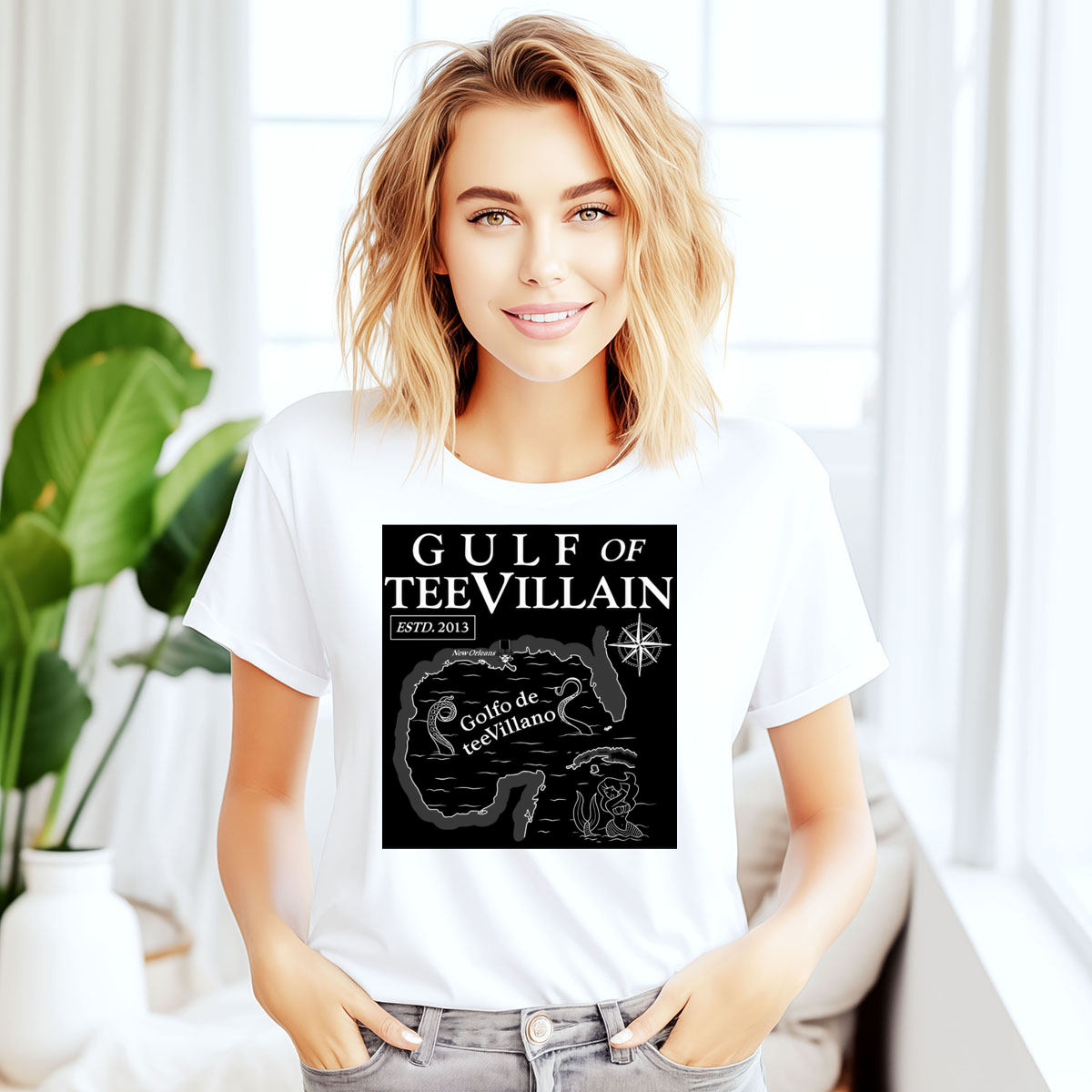 Gulf of tV Gulf of tee villain golfo de tee villano ESTD 2013 shirt
