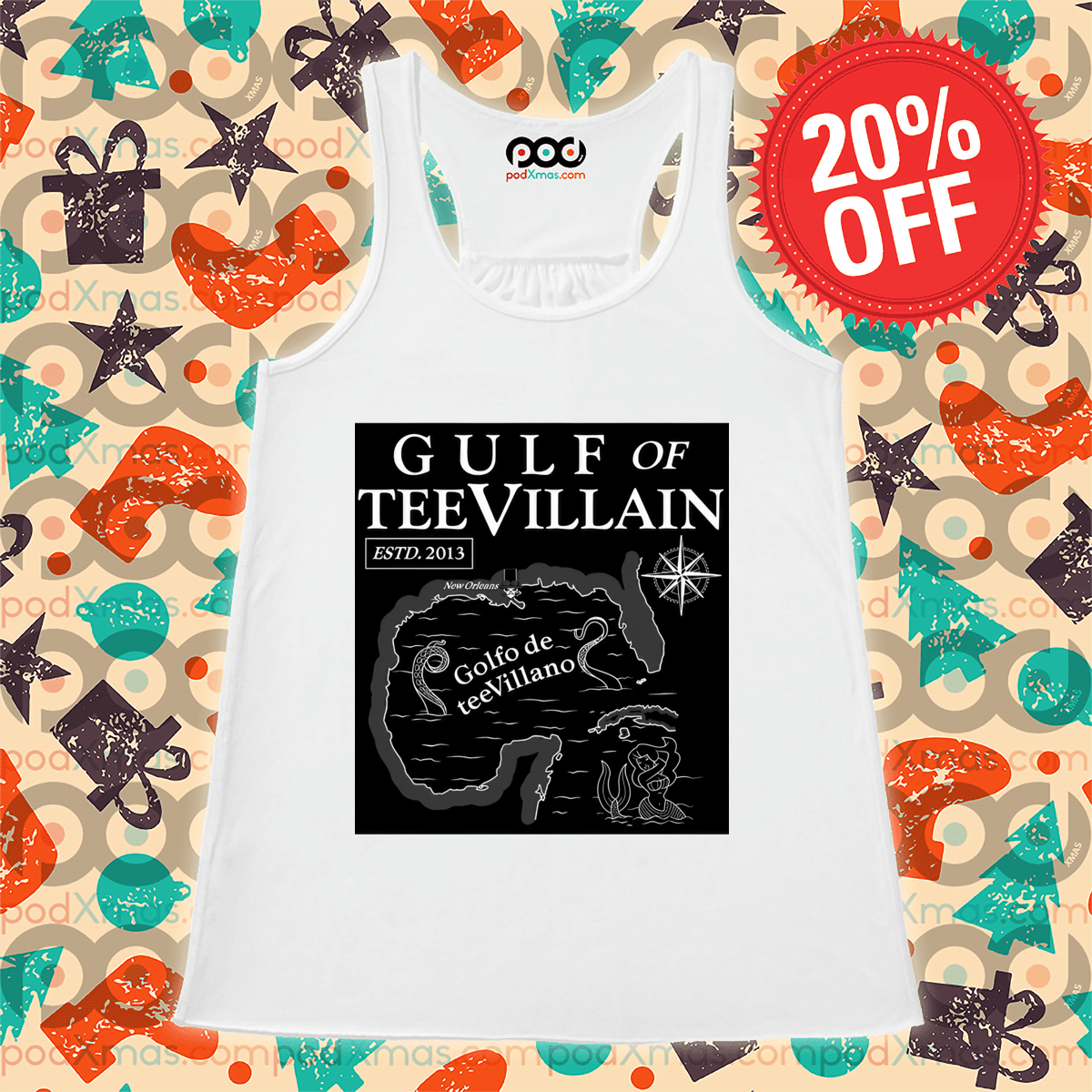 Gulf of tV Gulf of tee villain golfo de tee villano ESTD 2013 shirt