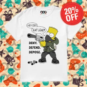 Simpsons Hey CEO Eat Lead Deny Defend Depose shirt