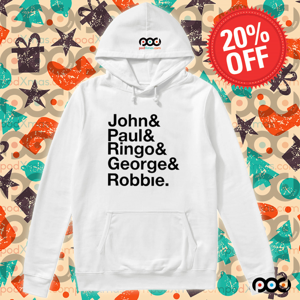 Robbie Williams Wearing John Paul Ringo George Robbie 2025 Shirt