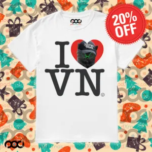 I Love VN human made black cat shirt
