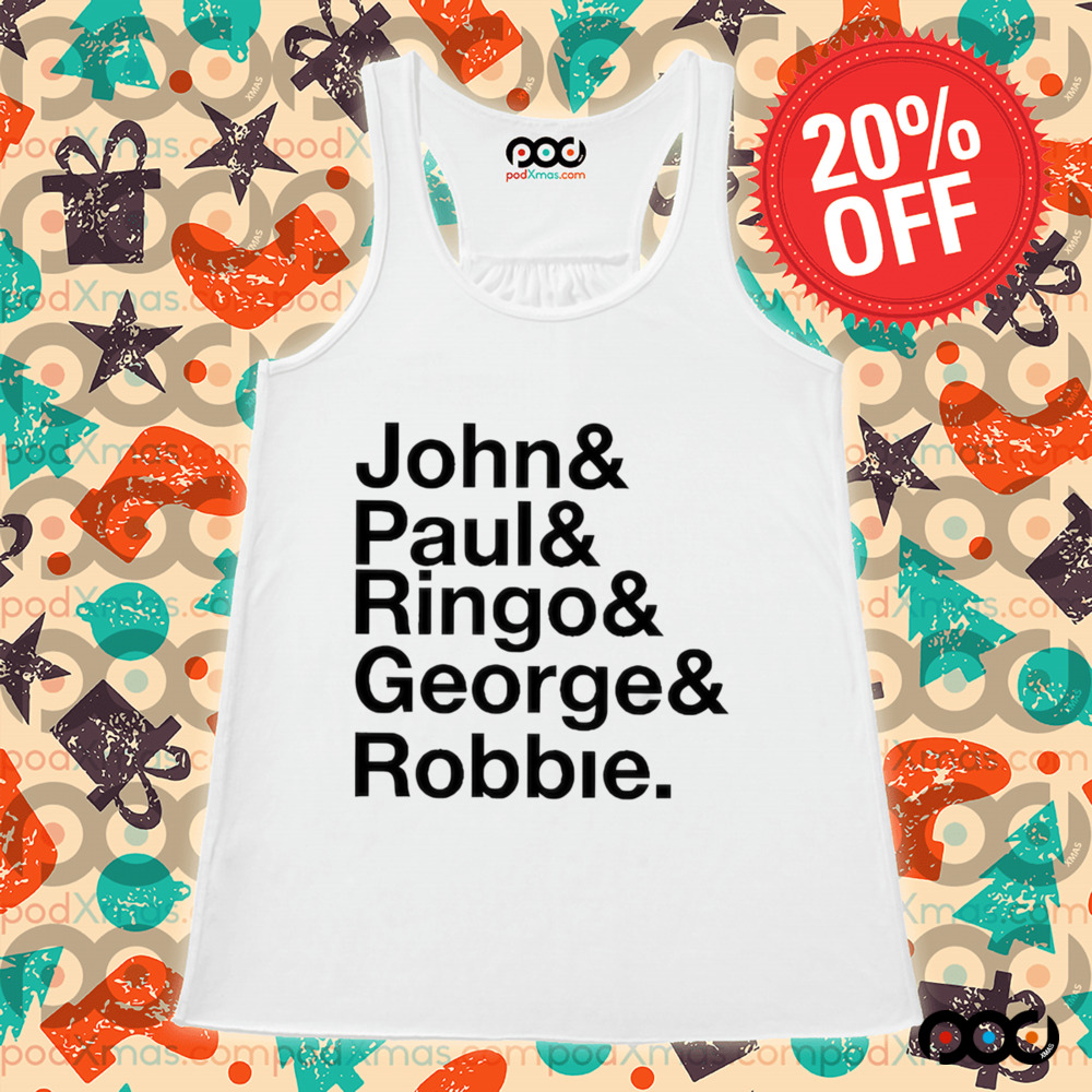 Robbie Williams Wearing John Paul Ringo George Robbie 2025 Shirt