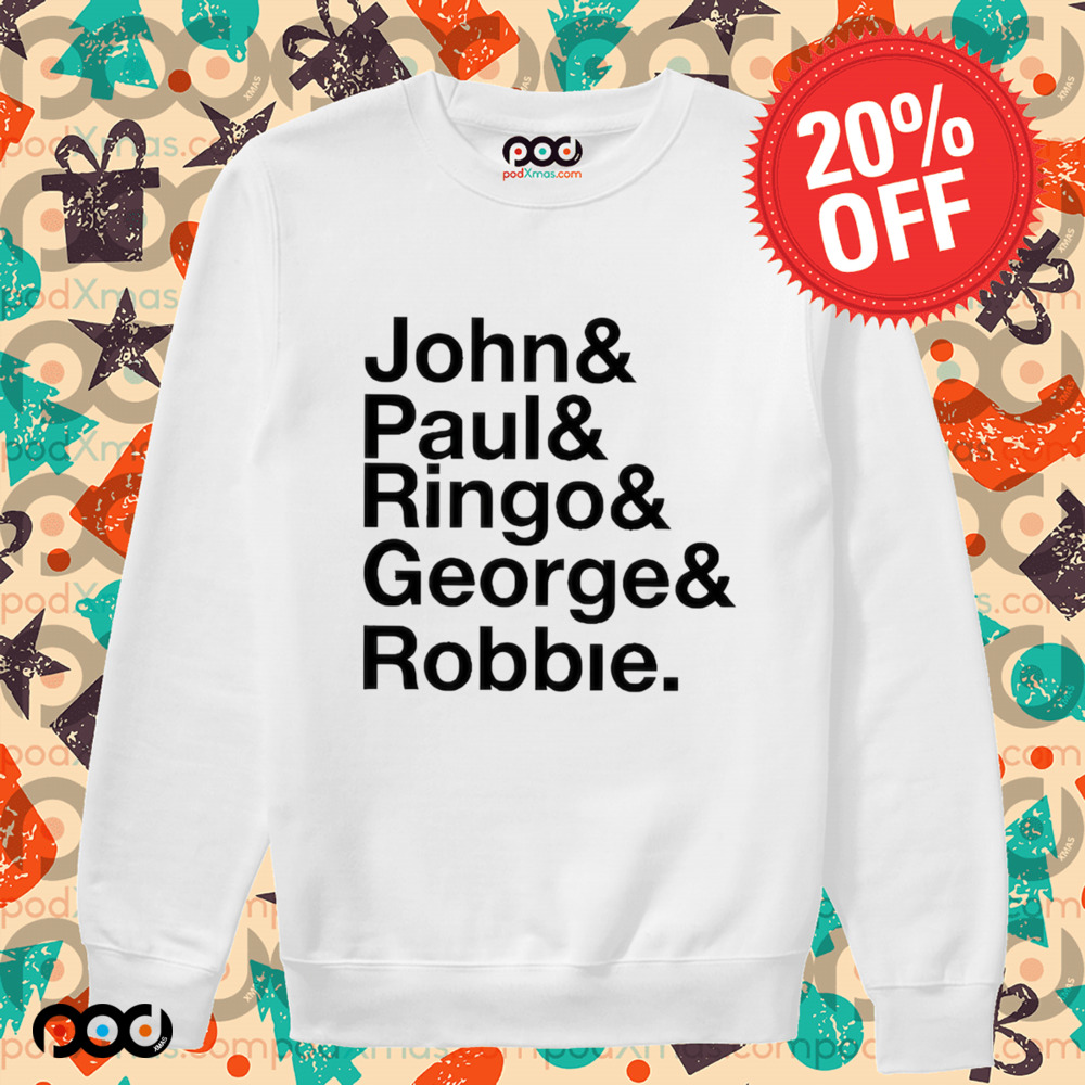 Robbie Williams Wearing John Paul Ringo George Robbie 2025 Shirt