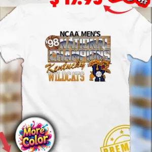 1998 NCAA Kentucky Wildcats NCAA Men’s Basketball National Champions Mascot shirt