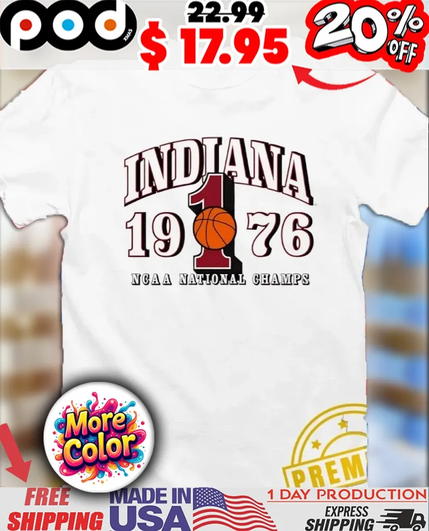 1 Indiana Hoosiers 1976 NCAA National Champs Basketball shirt