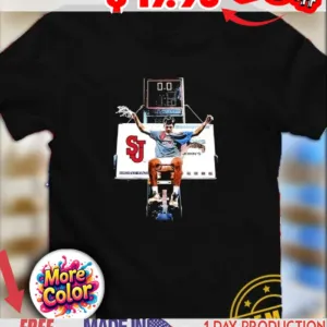 RJ Luis Jr St John’s Red Storm net cutting vintage shirt