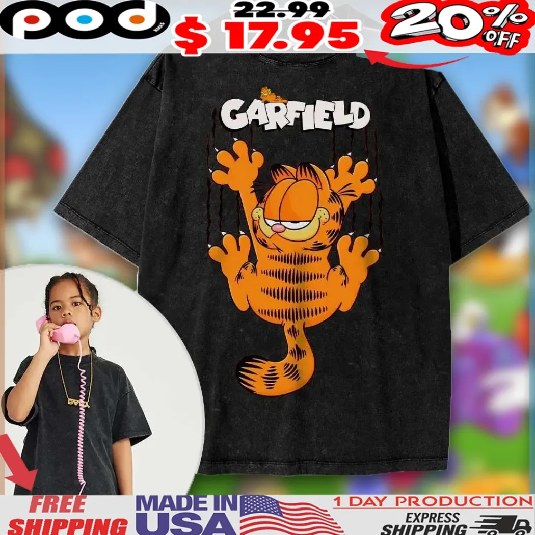Garfield The Cat Animated For Kids Shirt