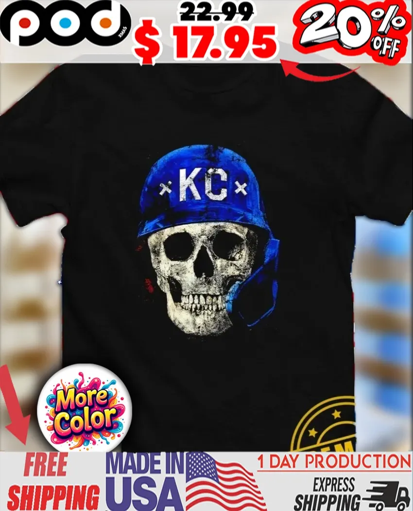 Skull Kansas City Royals Reaper player shirt