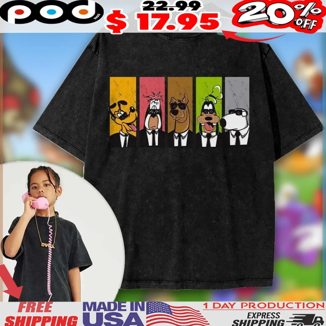 Scooby-Doo Goofy Pluto Cartoon For Kids Shirt