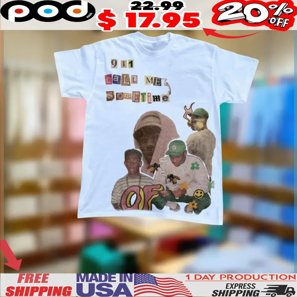 911 Call Me Sometime Ransom Note Letters Shirt