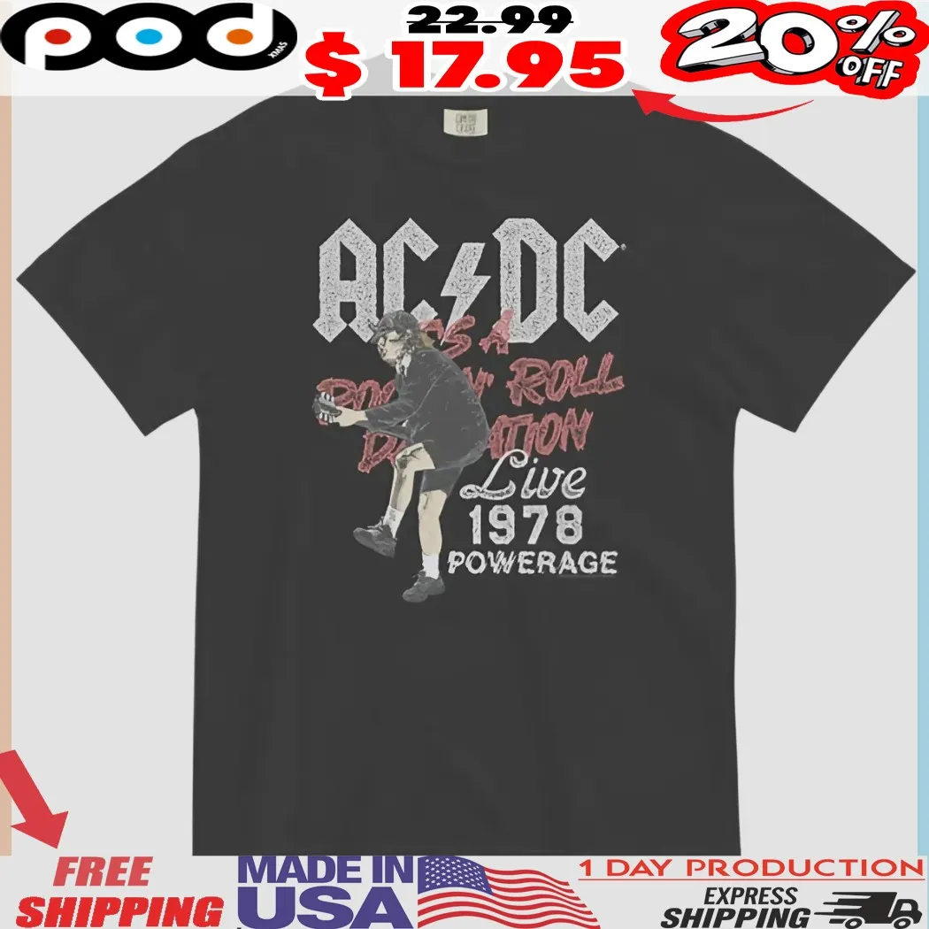 AC DC Live 1978 Powerage Tour Shirt