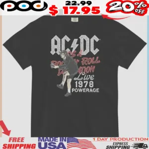 AC DC Live 1978 Powerage Tour Shirt