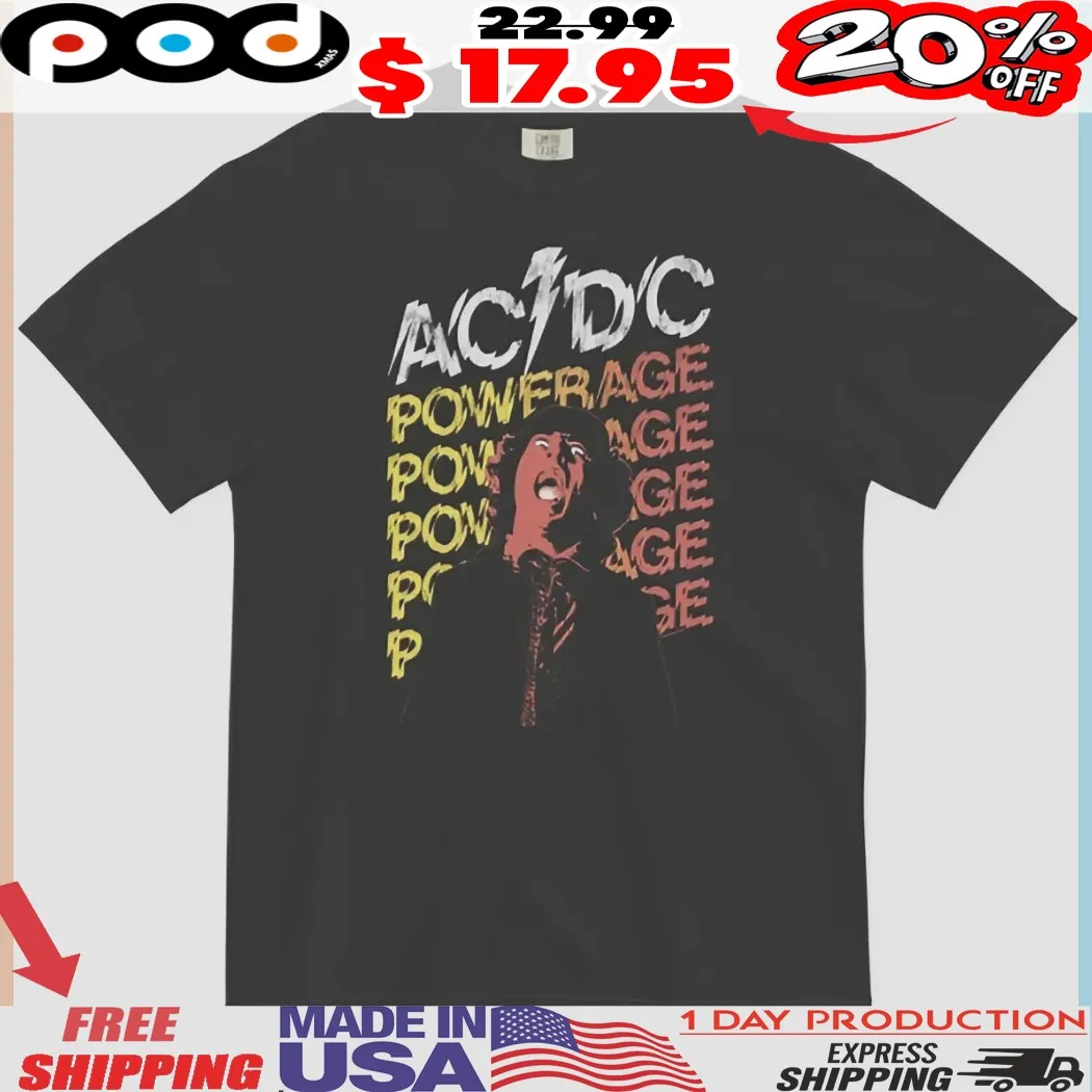 AC DC Powerage Angus 2025 Tour Shirt