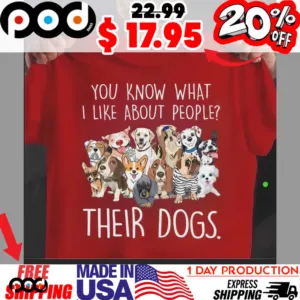 A Pack Of Dogs You Know What I Like About People Their Dogs Shirt