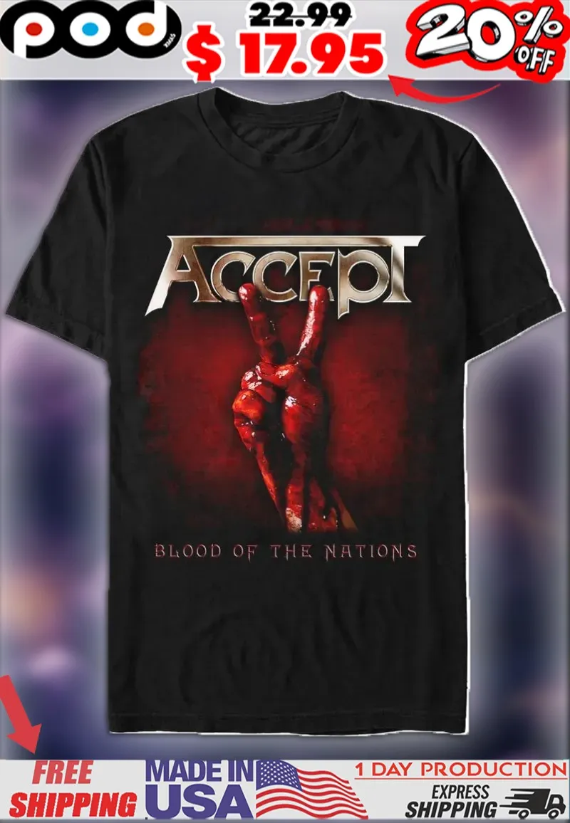 Accept Blood Of The Nations Blood Hand Shirt