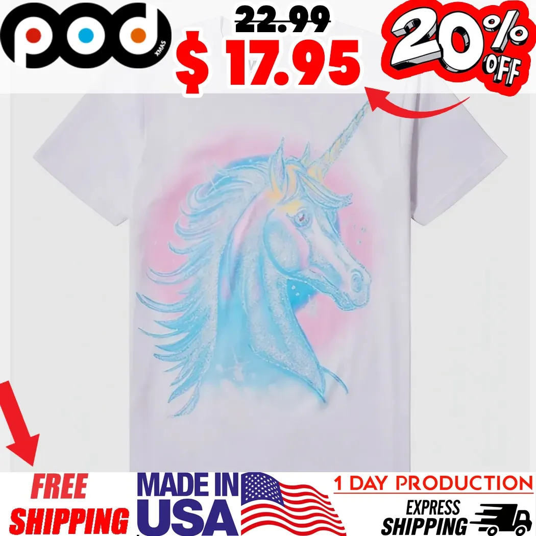 Airbrush Unicorn Glitter Shirt