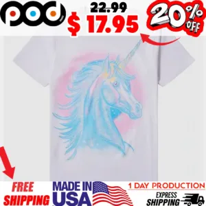 Airbrush Unicorn Glitter Shirt