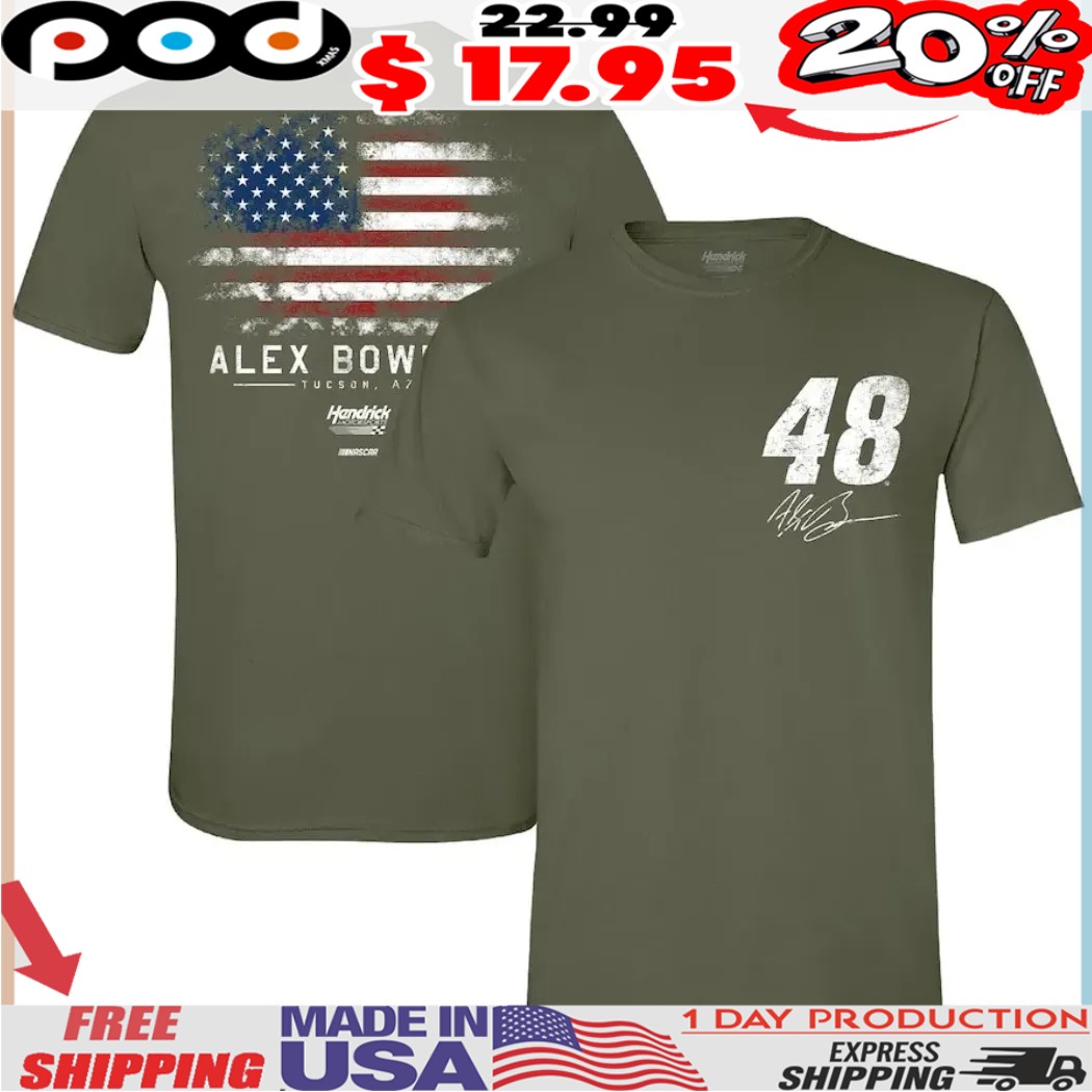 Alex Bowman Hendrick Motorsports Team Collection Flag Signature Vintage Style shirt