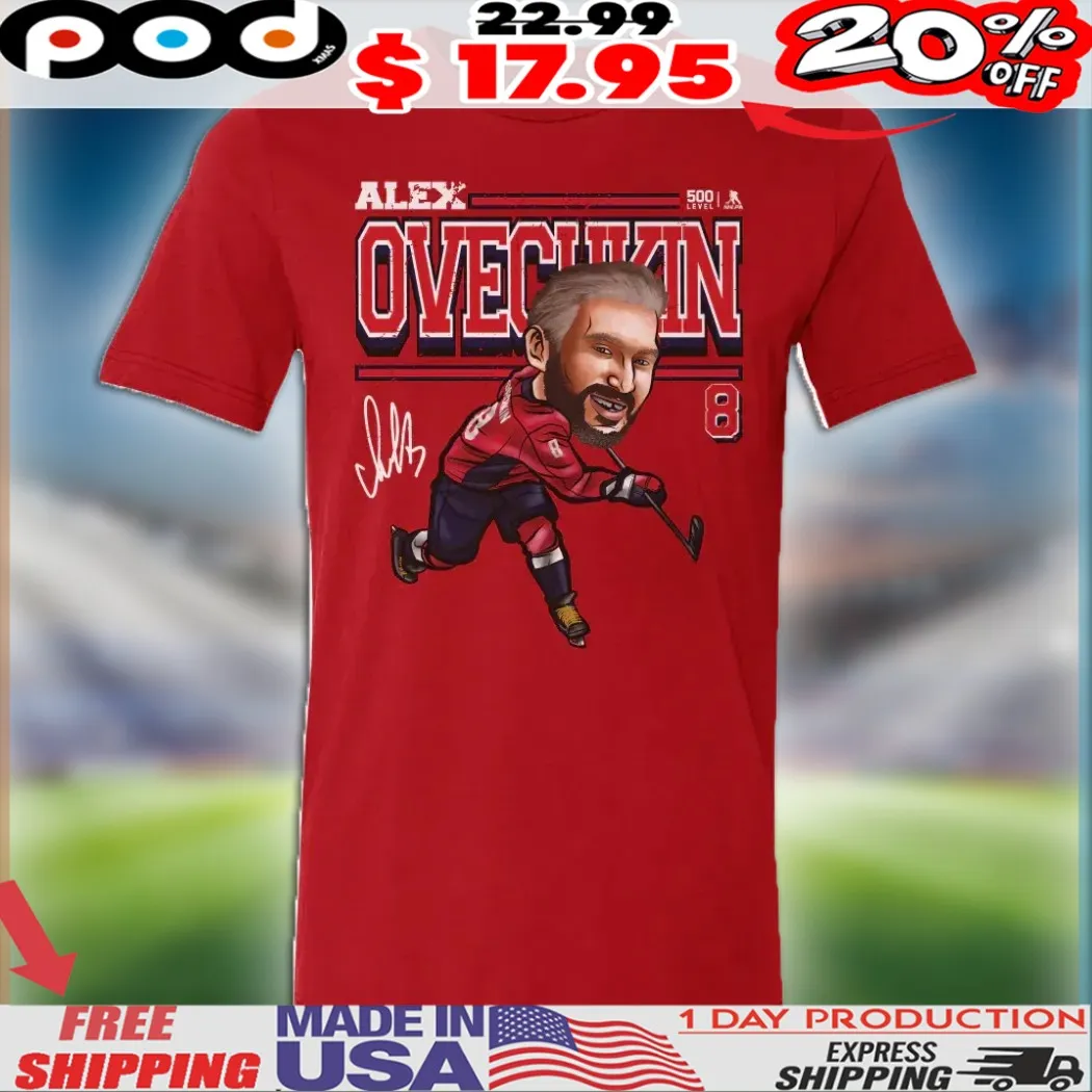 Alex Ovechkin Washington Capitals Cartoon Signature Shirt