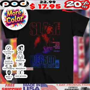 Allen Iverson Philadelphia 76ers SLAM Gradient Streetwear shirt