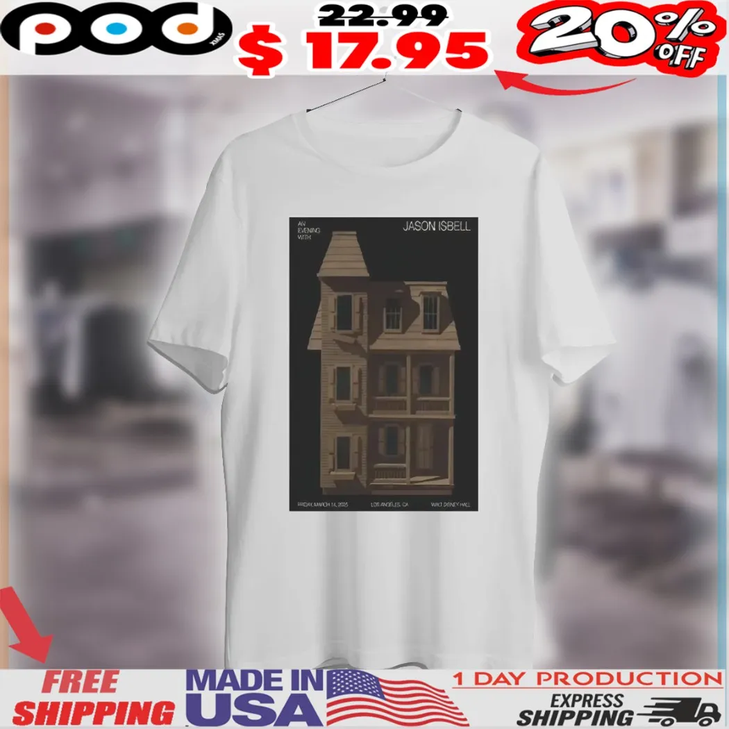 An Evening With Jason Isbell Mar 14 2025 Walt Disney Hall, Los Angeles, CA Tour Shirt