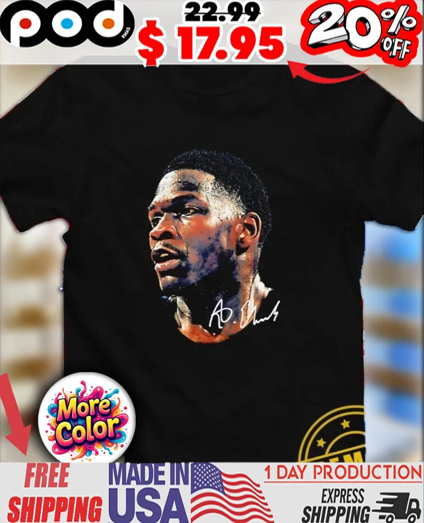 Anthony Edwards NBA big face signature shirt