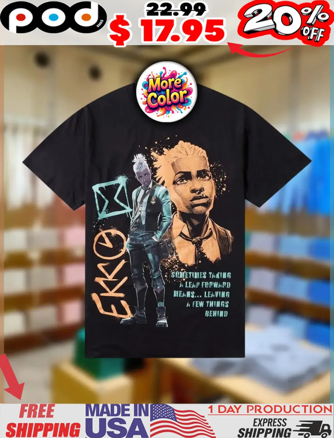 Arcane Ekko Alternate Universe Sometimes Taking A Leap Forward Means Leaving A Few Things Behind Shirt