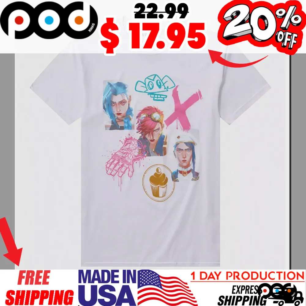 Arcane Graffiti Collage Girls Arcane Vi Gear Natural Shirt (1)