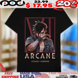Arcane League Of Legends Vi Dark Wash Shirt