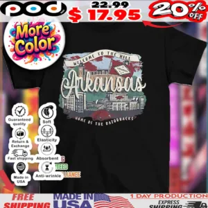Arkansas Razorbacks welcome to the Hill home of the Razorbacks vintage art shirt