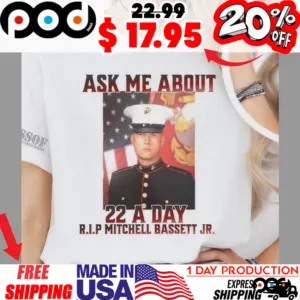 Ask Me About 22 A Day R.i.p Mitchell Bassett Jr. Shirt