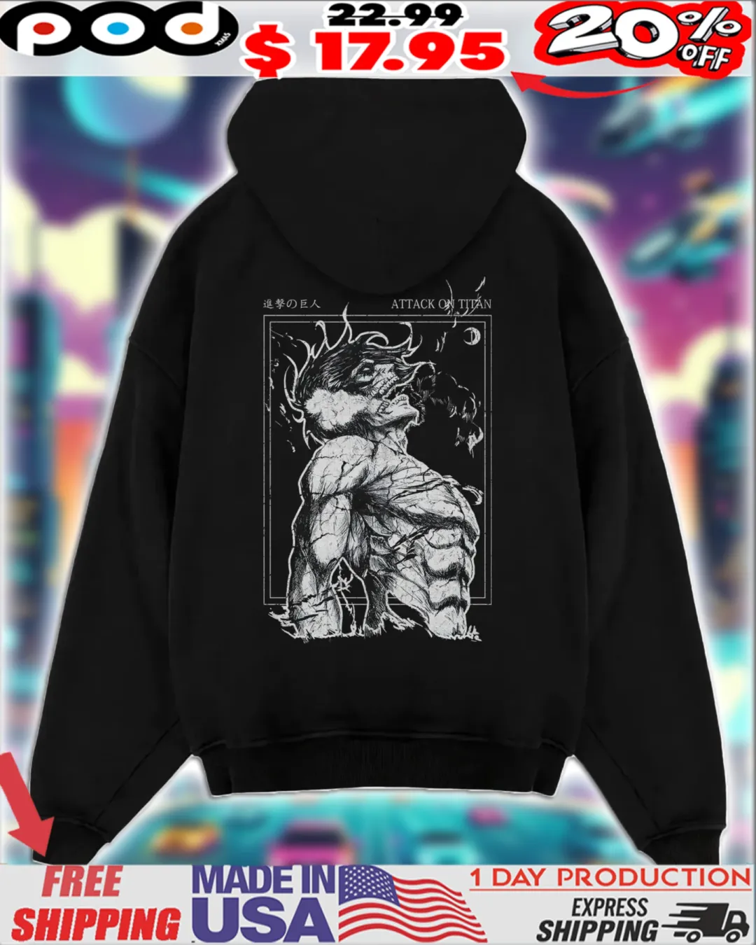 Attack On Titan 'Doomsday Titan' Eren Titan Manga Streetwear Shirt