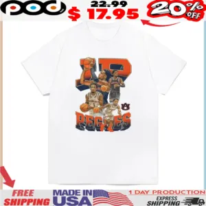 Auburn NCAA Men's Basketball JP Pegues AU logo vintage shirt