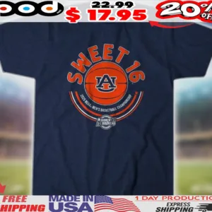 Auburn Tigers Basketball Sweet Sixteen 2025 NCAA Men_s Basketball Championship Shirt