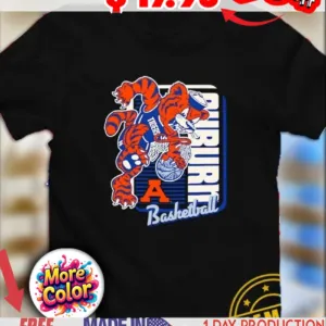 Auburn Tigers Basketball mascot dunk 2025 shirt