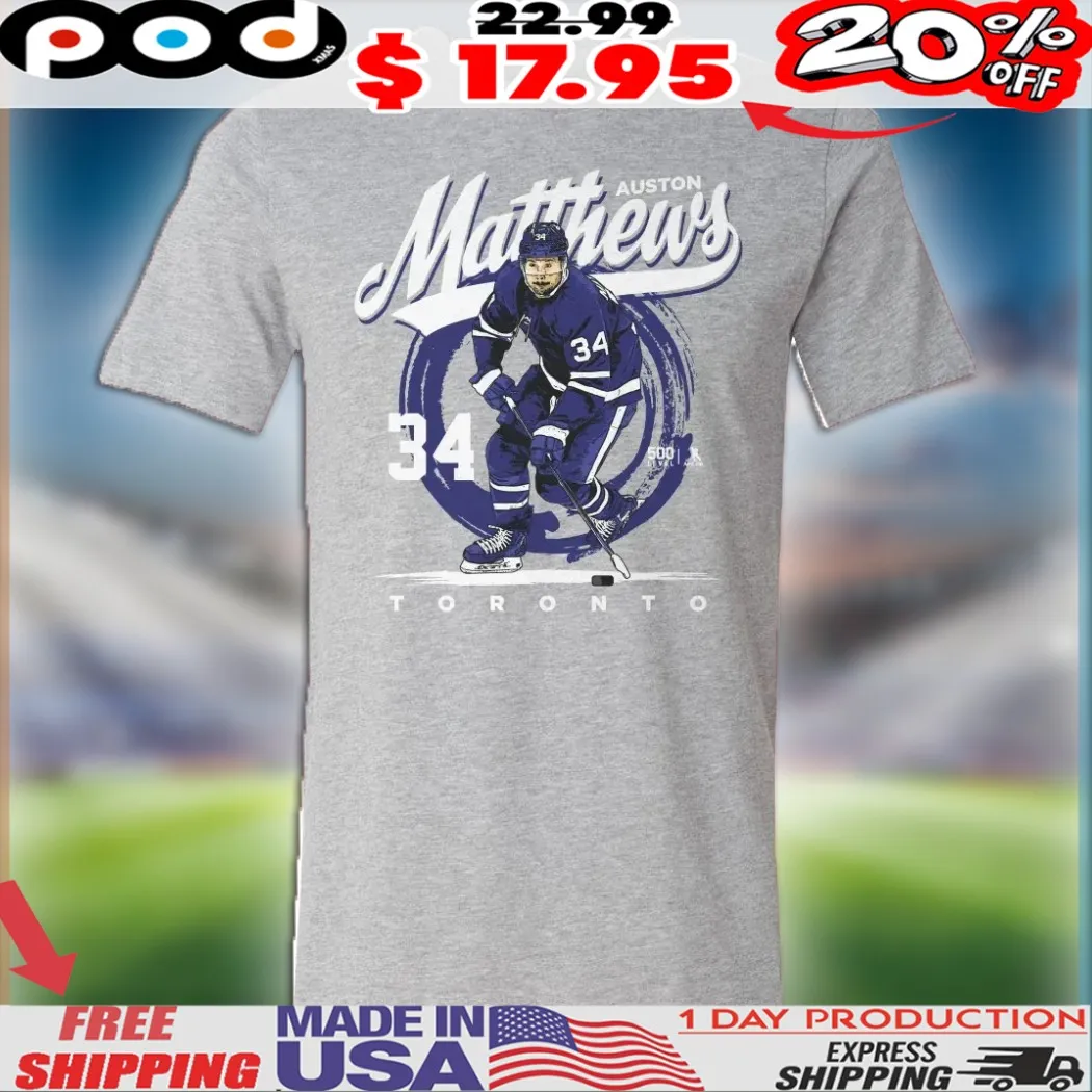 Auston Matthews Toronto Maple Leafs Brush NHL Shirt